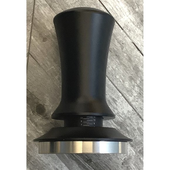 Espresso Coffee Tamper Calibrated Spring Loaded Adjustable Steel Black Handle - Picture 4 of 9